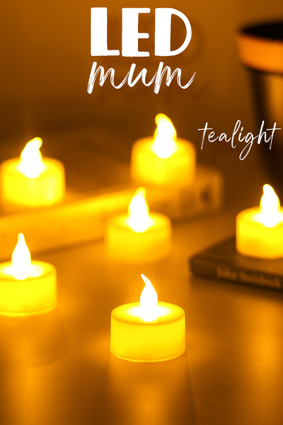 Genel Markalar LED Tealight Mum – Dumansız Pilli Alev Efektli Mini Dekoratif ...