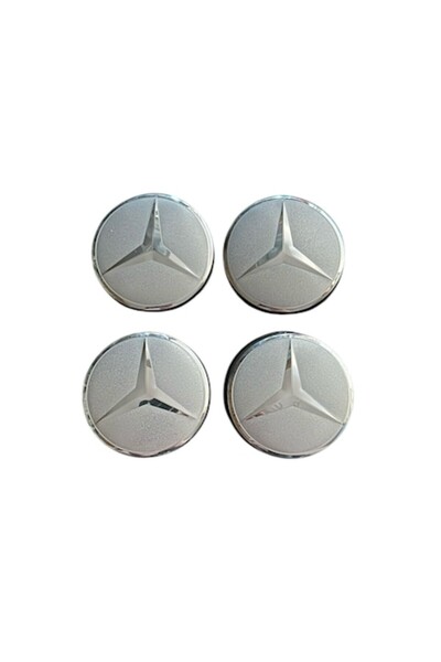 MAF Set de 4 capace de jantă 58 mm exterior, 50,5 mm interior, gri stea Merce...