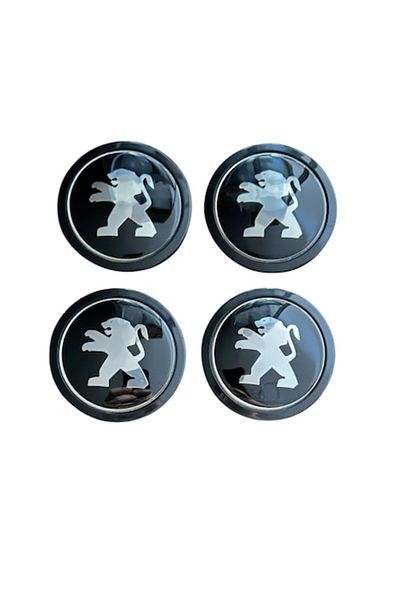 Universal Set 4 capace roti 69mm exterior, 56mm interior Peugeot negre compatibil/inlocuitor janta aliaj