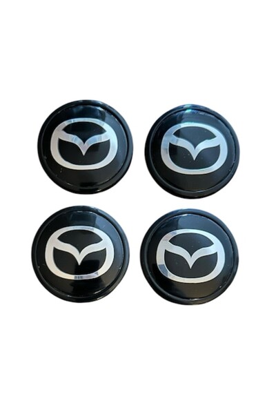 MAF Set 4 capace roti 62mm exterior Mazda negre compatibil/inlocuitor janta a...