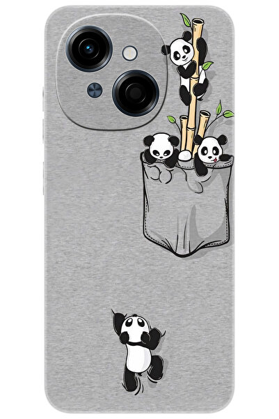 Tecno Spark GO 1 (KL4) Compatible Sheath Pattern Printed Silicone Pandas NGO:749 CP-gZKWTww