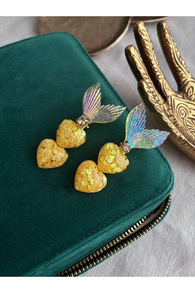 Miltonia Yellow Heart Fish Children's Buckle