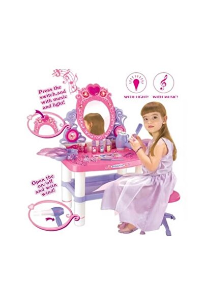 rexa Kids Musical Beauty Play Set Dressing Table With Mirror And Light