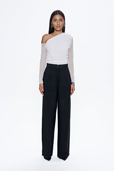 Quzu Kanvas Pantolon Siyah Kadın Pantolon 70827