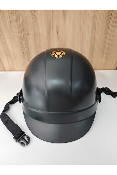 Leos Jokey Kask Motosiklet & Bisiklet Kaskı Siyah & Yerli Üretim & Camsız Model (ULTRA DAYANIKLI)