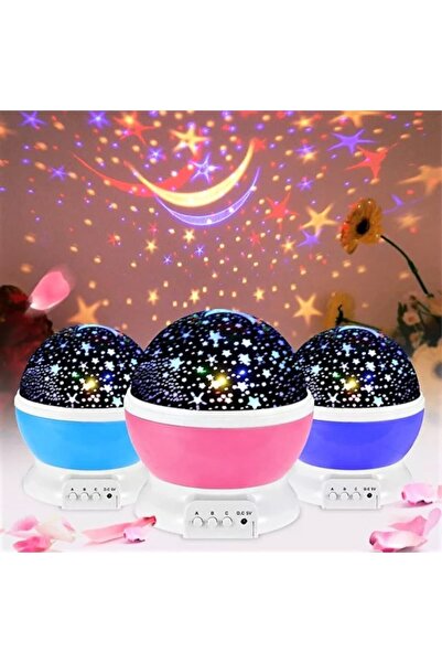 HEDİYEBİZİZ Star Lightning Renkli Yıldızlı Gökyüzü Projeksiyon Gece Lambası -...