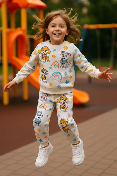 MAXI DRY Long Sleeve Seasonal Girls' Double Bottom Top Set Paw Patrol