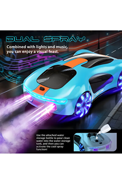 kardelen kırtasiye Konsept Uzaktan Kumandalı Şarjlı Akrobat Duman Atan Araba Şarj İstasyonlu Hareket Sensörlü 2.4ghz