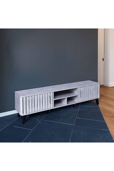 Al Saada Home TV Unit - 180×40×45 cm - Gray