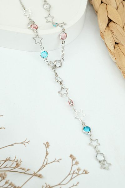 Jack Ferrero Women's Zircon Stone Y Necklace