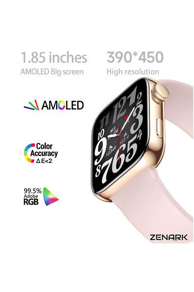 Zenark Ceas SmartWatch ZENARK® IVO 11 PRO, Ecran AMOLED HD, Notificari, Aplicatii sanatate, Sporturi, Gold