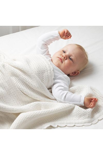 IKEA GULSPARV Blanket, white, 70 x 90 cm