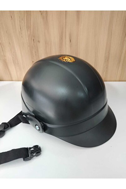 Leos Jokey Kask Motosiklet & Bisiklet Kaskı Siyah & Yerli Üretim & Camsız Model (ULTRA DAYANIKLI)