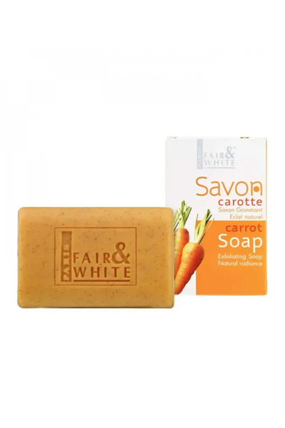 Fair & White Carrot Soap for Exfoliating and Cleansing Skin