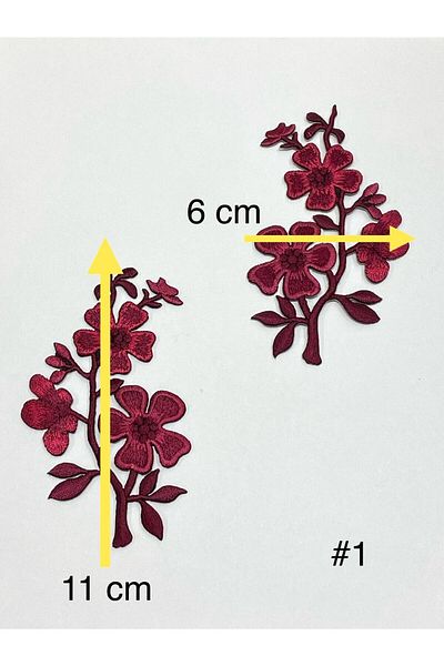 karantuhafiye Colorful Iron-On Embroidery Applique / Colorful Applique Set of 2 # 1