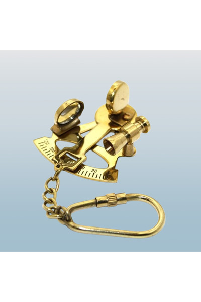 Kuzey Tacı Breloc mini sextant din alamă, cadou cu design elegant