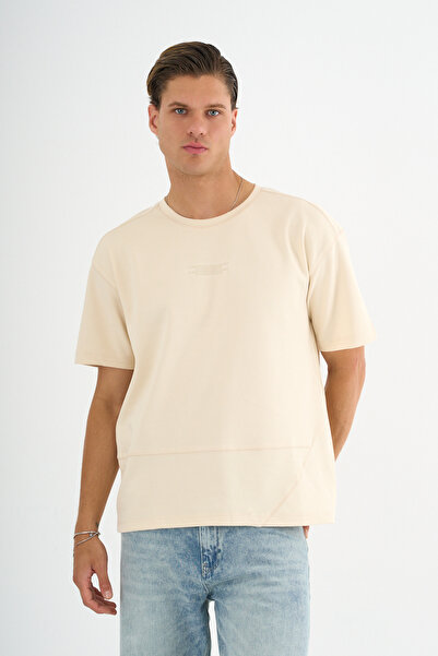 Redline Ανδρικό μπλουζάκι Nova Oversize Ecru