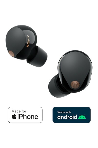 Sony Ακουστικά WF-1000XM5B Ενδώτια, Ασύρματα, Bluetooth, Ακύρωση Θορύβου, Μικρόφωνο, Έως 24