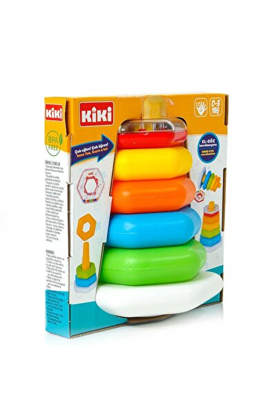 NW NessiWorld Kiki Colorful Hexagonal Rings with Rattles Ae-1510