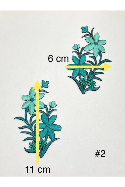 karantuhafiye Colorful Iron-On Embroidery Applique / Colorful Applique Set of 2 # 2