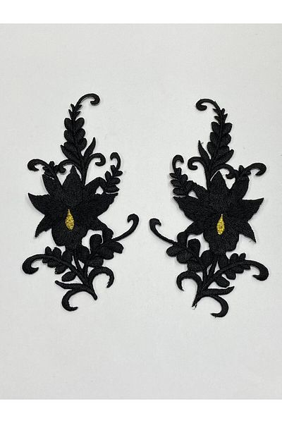 karantuhafiye Colorful Iron-On Embroidery Applique / Colorful Applique Set of 2 # 6