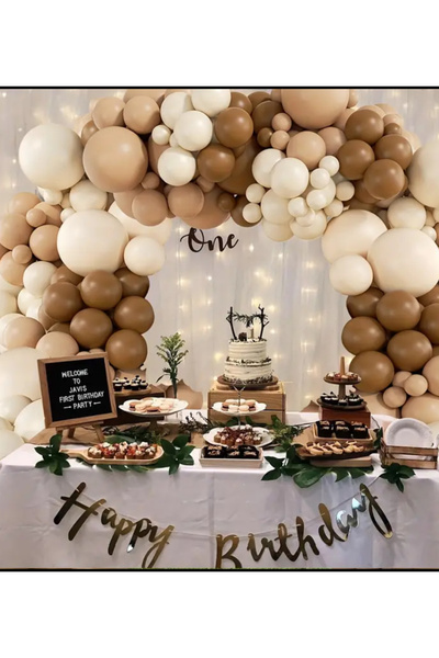 Çemrek Süs Parti Karamel Deniz Kumu Çöl Kumu Balon Zinciri Seti 100 lü