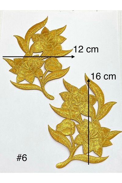 karantuhafiye Colorful Iron-On Embroidery Applique/Medium Size Colorful Applique Set of 2 # 6