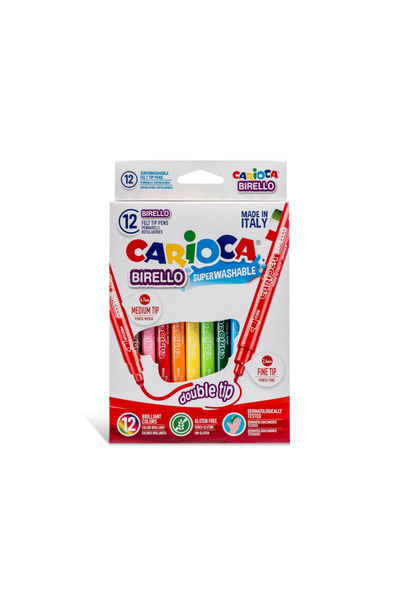 lowell home أقلام تلوين بيريلو فائقة القابلية للغسل ذات الوجهين، عبوة من 12 قلمًا