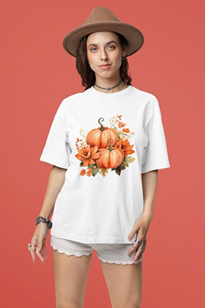 ArtYus Unisex Bărbați/Femei Culoare dovleac cu imprimeu supradimensionat bumb...