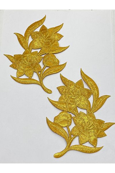 karantuhafiye Colorful Iron-On Embroidery Applique/Medium Size Colorful Applique Set of 2 # 6