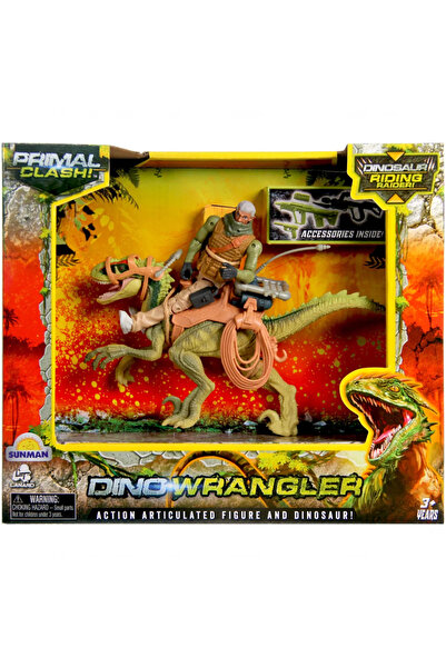 NW NessiWorld Nessiworld Primal Clash Dino Wrangler Dinosaur Rider Adventure Set