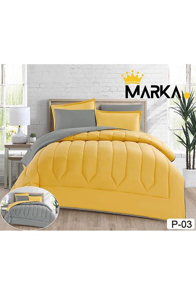 Marka Plain double-sided 2x1 bedspread, set of 6 pieces, size 230x250 cm