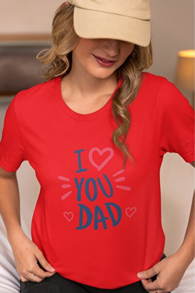 ArtYus Unisex Bărbați/Femei Te iubesc, tată, colorat cu imprimeu supradimensi...