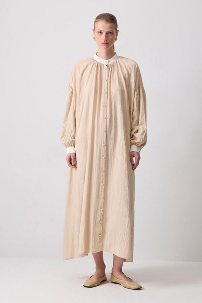 Touché Privé Contrast Collar Shirt Dress