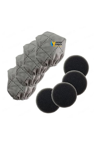 Ozba Ticaret Fakir Compatible Lucky Vertical Vacuum Cleaner Dust Bag and Filter 4Er Pieces