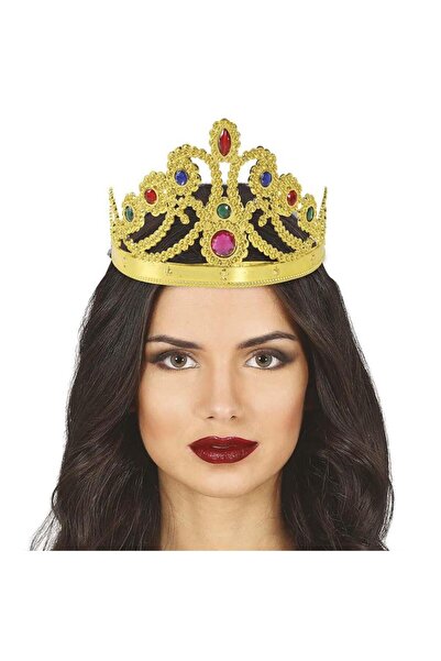 NW NessiWorld نيسي وورلد تاج الأميرة البلاستيكي باللون الذهبي تاج الملكة 60 سم