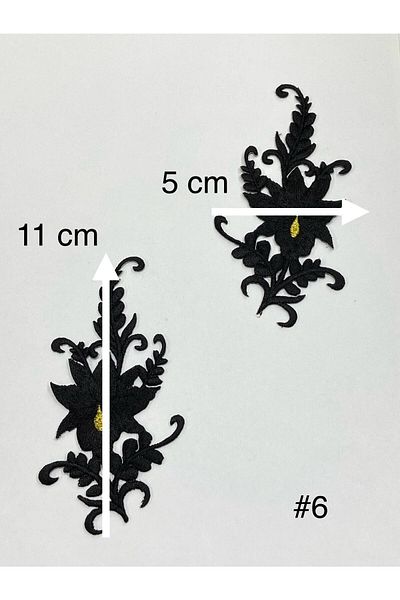 karantuhafiye Colorful Iron-On Embroidery Applique / Colorful Applique Set of 2 # 6