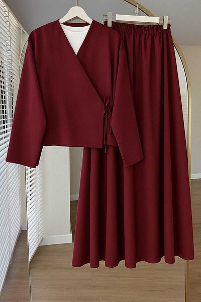 LİNA TESETTÜR Skirted double suit