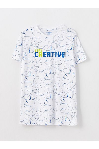 LC Waikiki Top de pijama pentru baieti cu imprimeu cu decolteu