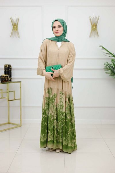 VALENS BOUTİQUE Women's Hijab Dress, Buttoned Dress