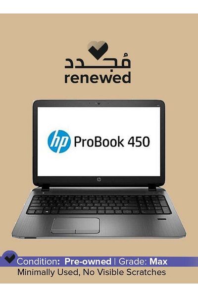 HP Pre-Owned Probook 450 G2 2014 15.6-inch Intel Core i3 4th GEN 4 GB 256 GB Intel HD Graphics Black