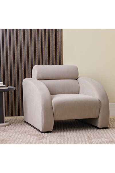 Danube Home Nimera 1 Seater Fabric Sofa - Grey L97xW94xH80cm