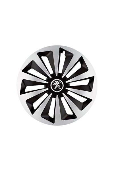 Autohelix MSA Set de 4 capace de jantă Fox Gri-Negru R14 pentru gama auto Peu...