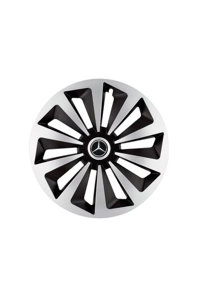 Autohelix MSA Set de 4 capace de jantă Fox Gri-Negru R15 pentru gama de mașin...