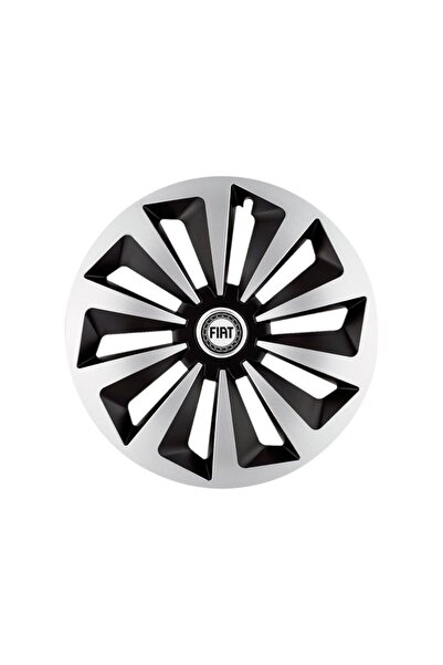 Autohelix MSA Set de 4 capace jante Fox Gri-Negru R15 pentru gama auto Fiat