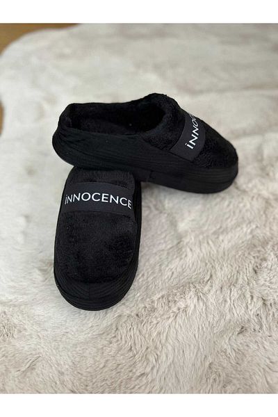 redtan Innocence Μαύρες Γυναικείες Παντόφλες Σπιτιού |   Ορθοπεδικός |   Μαλακή σόλα |   Με γούνα μέσα |   Προίκα
