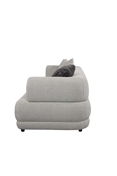 Danube Home Dustin 4 Seater Fabric Sofa - Light Grey L264xW97xH68cm