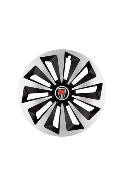 Autohelix MSA Set de 4 capace jante Fox Gri-Negru R14 pentru gama auto Range Rover