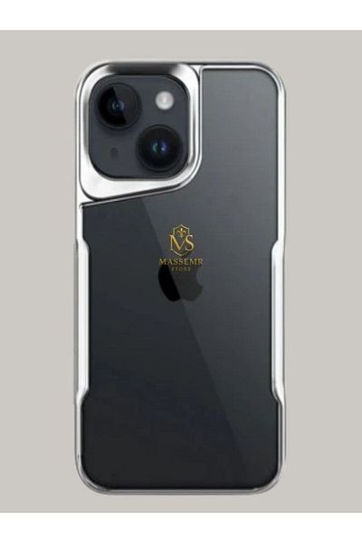 Massemr iPhone 15 Compatible Transparent Silicone Case – Shock Absorbing, Slim Protection Cover