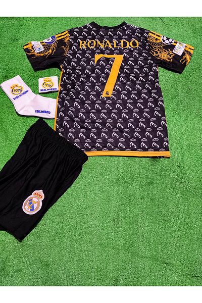 After Party ΑΝΤΙΓΡΑΦΗ - R.Madridd 2024/25 Νέας σεζόν Cristiano Ronaldo Concept Παιδική φανέλα 4 τεμαχίων (Εθνόσημο) AG